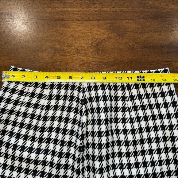 Haggar Women’s Black White Houndstooth 2 Pc Skirt Suit 8 Fringe Hem Zip Jacket - Picture 10 of 11